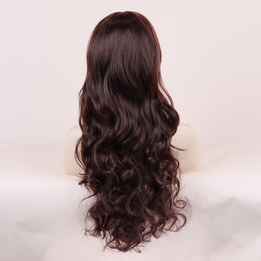 Headband Wig Curly Hair 28 Inch Long Wavy Big Wave Dark Brown Black Synthetic Heat Resistant | Fluffy Pompadour Party Wedding Cosplay Slip On Women Wig - product image 14