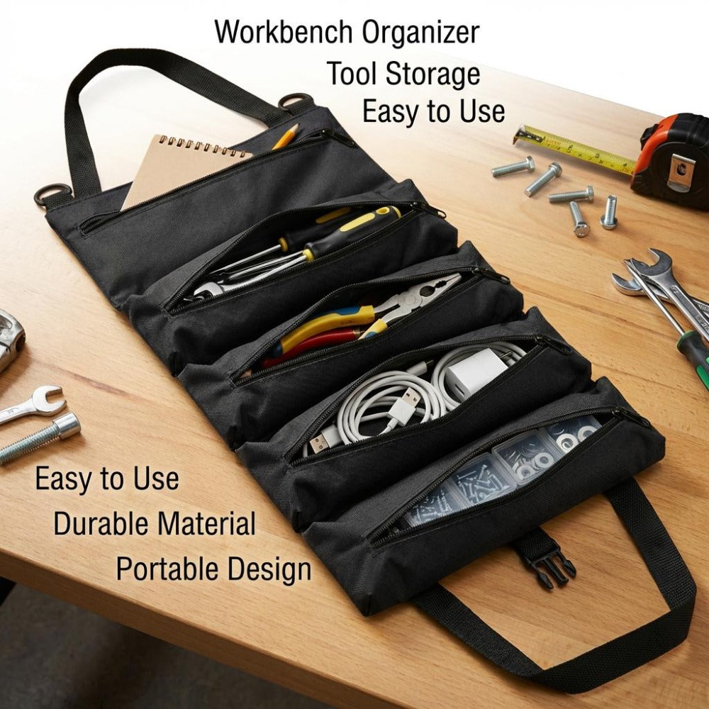 Collapsible Tool Bag Organizer for Hardware Storage | Foldable Tool Kit Bag for Carpentry Electricians Automotive Repairs Outdoor | Portable Buggy Bag Easy Transport - product image 5