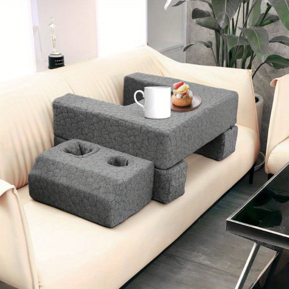 Adjustable Reading Gaming Wedge Pillow with Armrests – Multipurpose Foam Support Pillow for Bed, Sofa & Floor, Steam Deck & Switch Compatible, Gray - product image 13