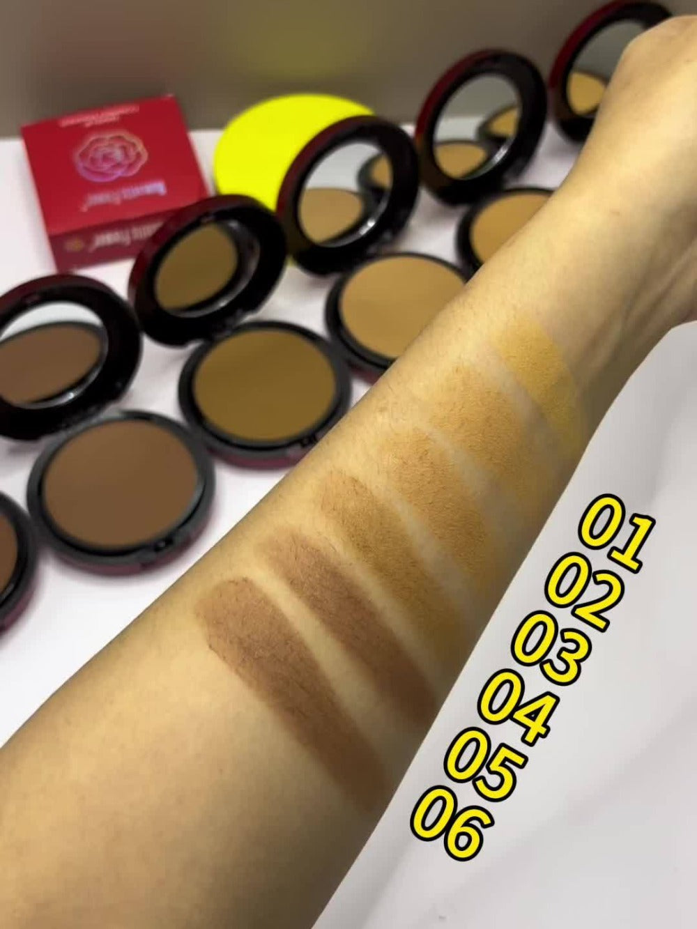 Pressed Powder Foundation Contour Matte Ful1l Coverage Oil Control Waterproof | 6 Shades Light to Dark | Blending Puff Included | 1-Pack & 2-Pack Duo Set Available - product image 21