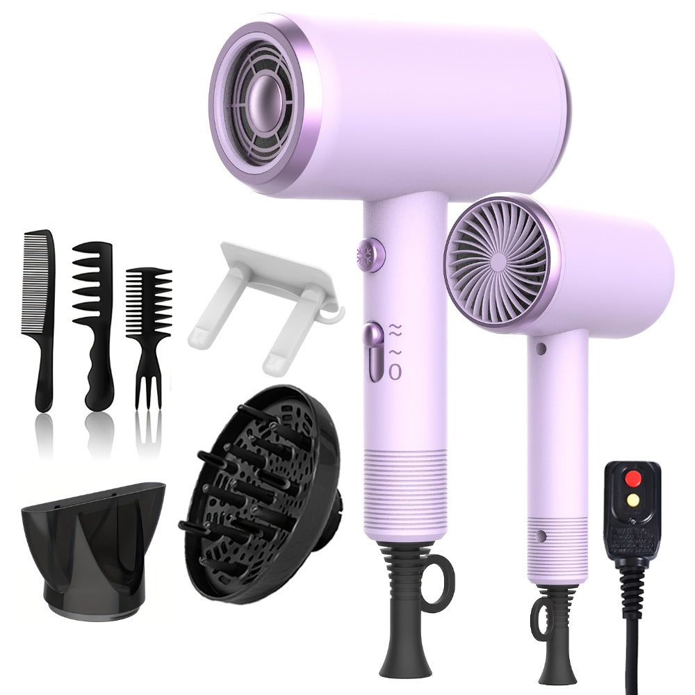 Ionic Hair Dryer 1600W with Diffuser Concentrator Nozzle 2 Speed 3 Heat Settings Cool Shot ALCI Safety Plug Brushed Motor Anti-Frizz Portable Blow Dryer for Straight Curly Wavy Hai - product image 11