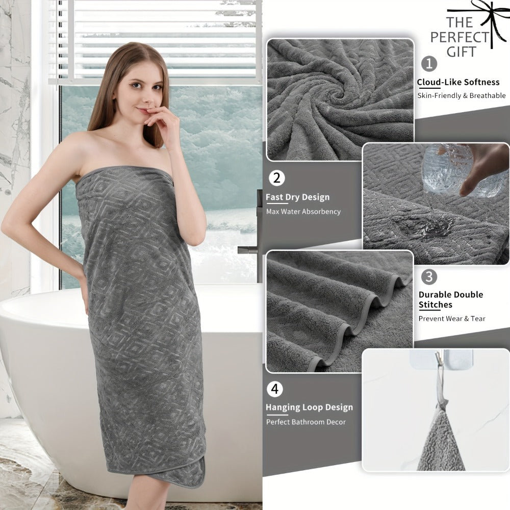 700GSM Bath Towel Set 8 Piece Extra Large Ultra Soft Thick - Highly Absorbent Quick Dry | 2 Oversized Bath Towels 2 Hand Towels 4 Washcloths | 16 Colors | Bathroom Hotel Gym Spa Ad - product image 8