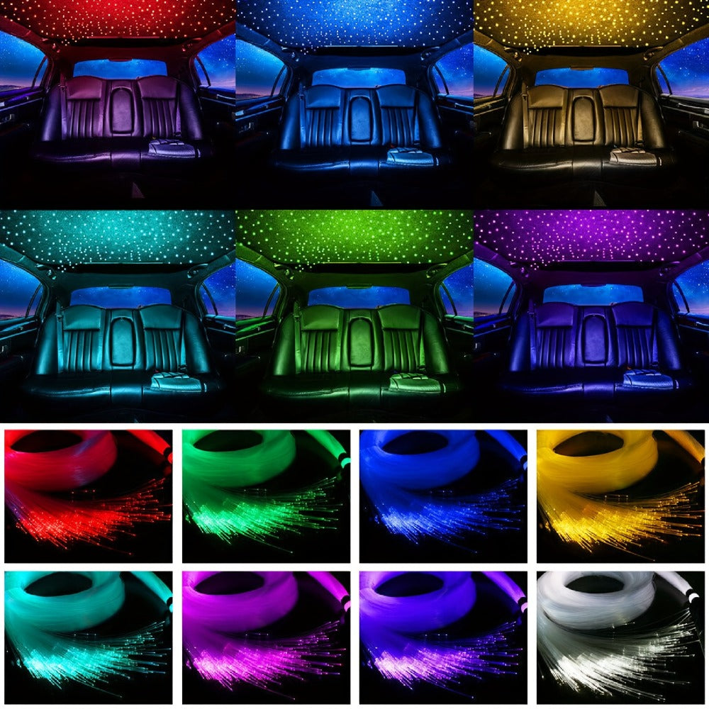 Fiber Optic Star Ceiling Light Kit 1000pcs, 0.5mm x 78.74" RGBW Car Roof Headliner Starlight Kit with App & 24-Key Remote Control, Color Changing Twinkle Lights for Car Interior Ho - product image 3
