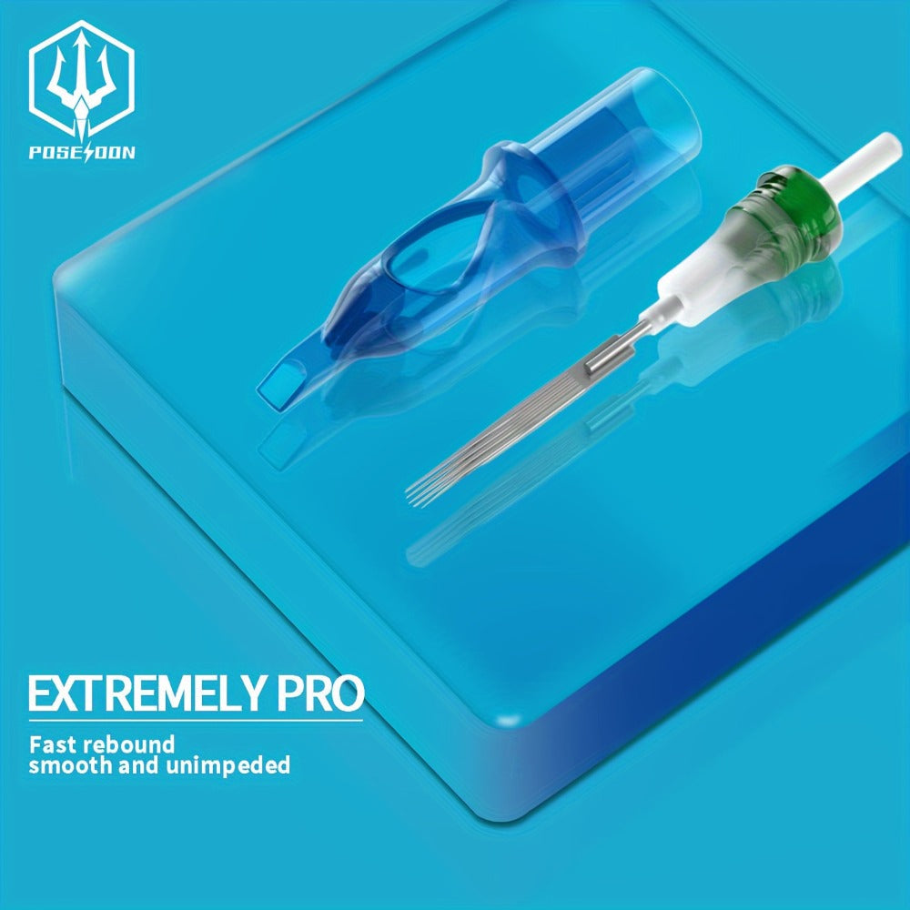 Tattoo Needles 50Pcs Round Liner Shader - POSEIDON V3 12RL 12RS Membrane Safety Stainless Steel Sterile Disposable Cartridge Needles for All Tattoo Machines Beginner & Professional - product image 2