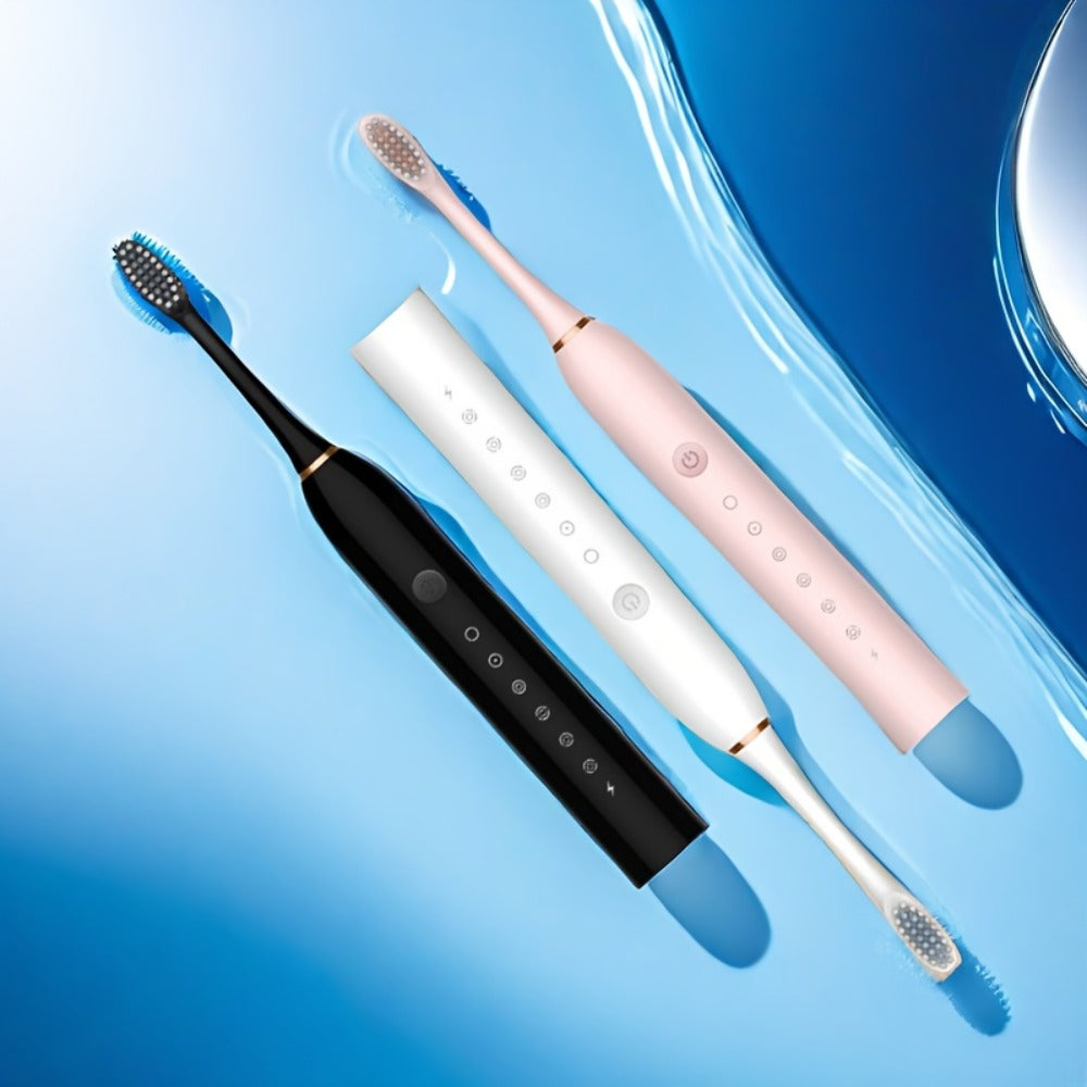 Sonic Electric Toothbrush with 6 Modes & Smart Timer – USB Rechargeable, Soft Bristles for Sensitive Gums, Whitening Oral Care for Men & Women, Black White Pink - product image 8