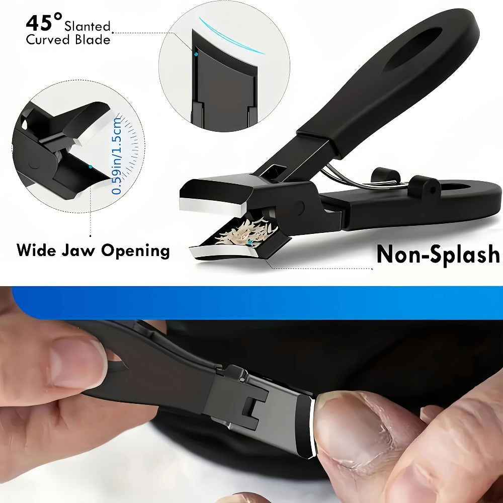 Concave Blade Wide Jaw Nail Clippers for Thick Toenails 5pcs Set Heavy Duty Stainless Steel Ingrown Toenail Trimmer Professional Pedicure Tool for Seniors Men Elderly - product image 6