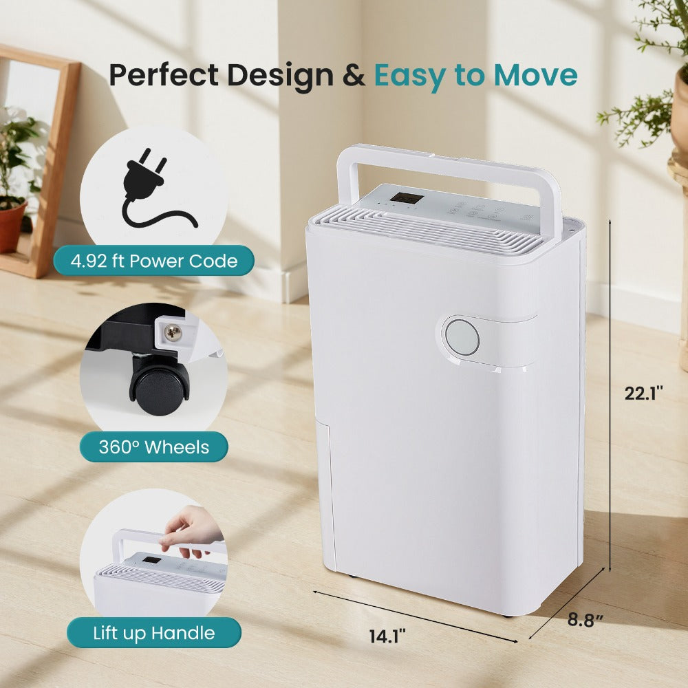 Dehumidifier for Basement 50 Pint 5500 Sq Ft with Drain Hose, Portable Home Dehumidifier for Large Room Bedroom Bathroom, 3 Modes Auto Shut-Off Quiet Fan Washable Filter Humidity C - product image 22
