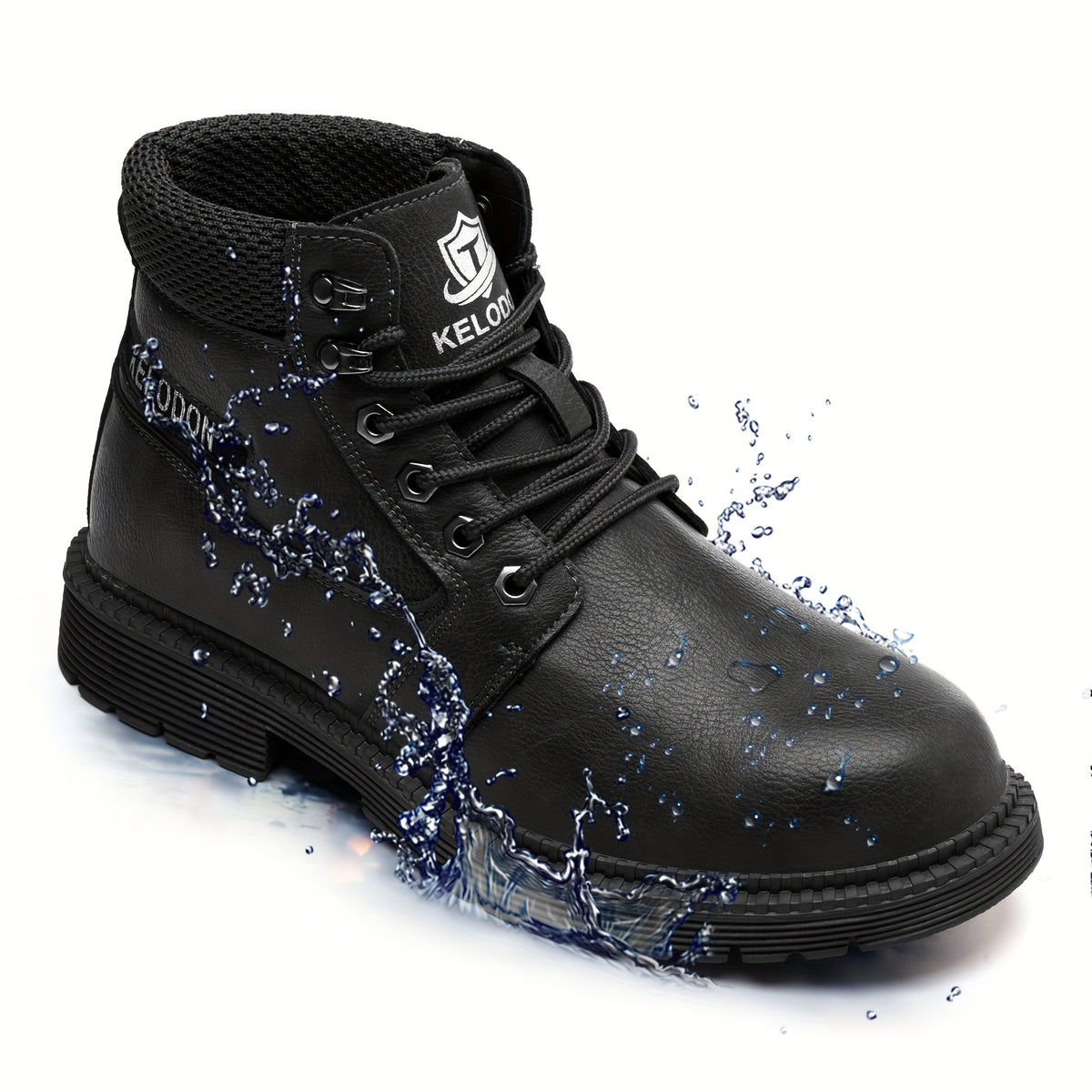Men's Heavy-Duty 6-Inch High Quality Work Boots with Steel Toe Cap - Slip-Resistant Slip-Resistant Shoes, All-Terrain Traction Rubber Sole, Cushioned Insole - product image 3