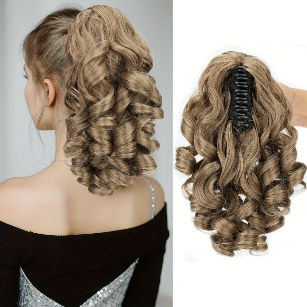 Clip In Ponytail Extension Curly Wave 14 Inch – No Glue Synthetic Hairpiece for Women | Instant Volume & Length | 4 Color Styles | Daily Wear Parties Weddings Gift - product image 7