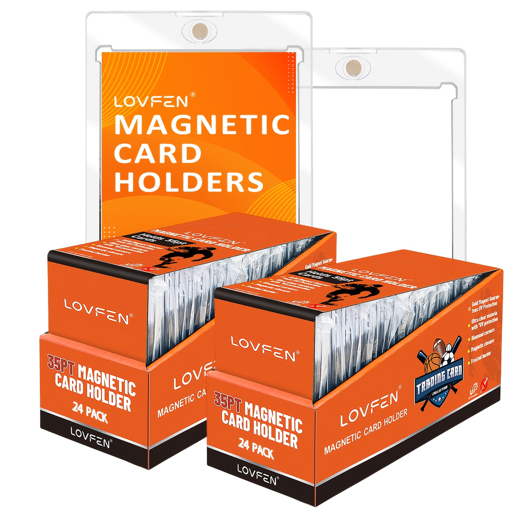 Magnetic Trading Card Holder 48 Pack 35PT UV Hard Plastic Case Single Touch Magnetic Closure for Trading Cards Sports Football Baseball Game Collectibles Bulk - product image 8