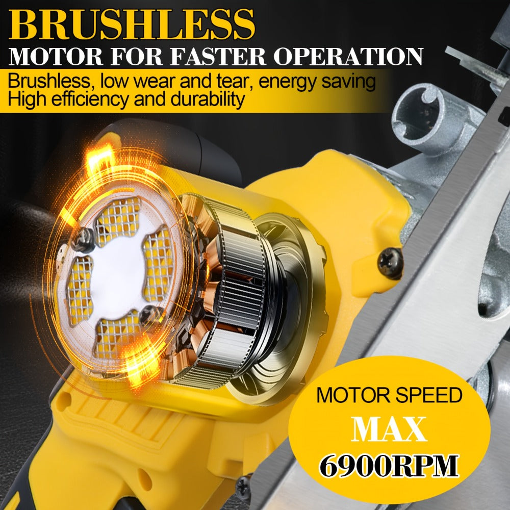 Brushless Circular Saw Kit 5-Inch 6900RPM with 4000mAh Battery Charger 4 Blades 45 Degree Bevel Cordless Wood Cutting Saw for Woodworking Garden DIY Projects - product image 8