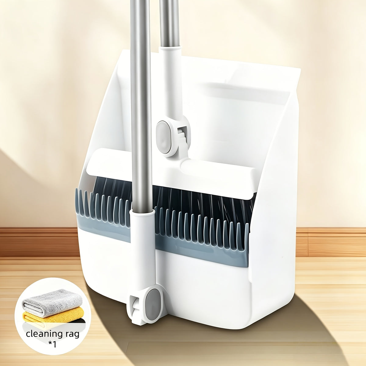 4In1/3In1/2In1 Upright Broom and Dustpan Combo, Long Handle Floor Sweeping Brush Set with Comb Teeth Dustpan, Garbage Bag Holder, Indoor Outdoor Cleaning Kit - product image 9