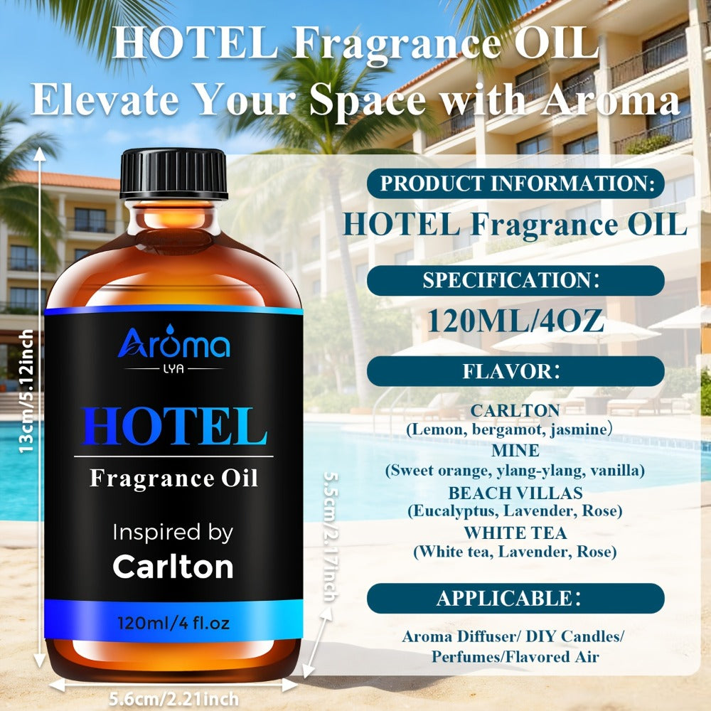 Hotel Fragrance Oil 4oz – Luxury Resort Scents for Diffuser, Candle, Humidifier & Car | M Way, White Tea, Carlton, Beach Villas - product image 4