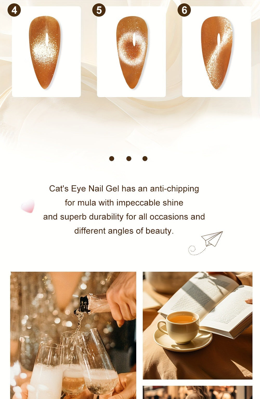 Cat Eye Gel Polish 8ml Holographic Chameleon Flash — Magnetic Sand 3D Color-Shifting Semi-Permanent UV LED Gel Varnish for Salon & Home DIY Nail Art, Gift for Women - product image 13