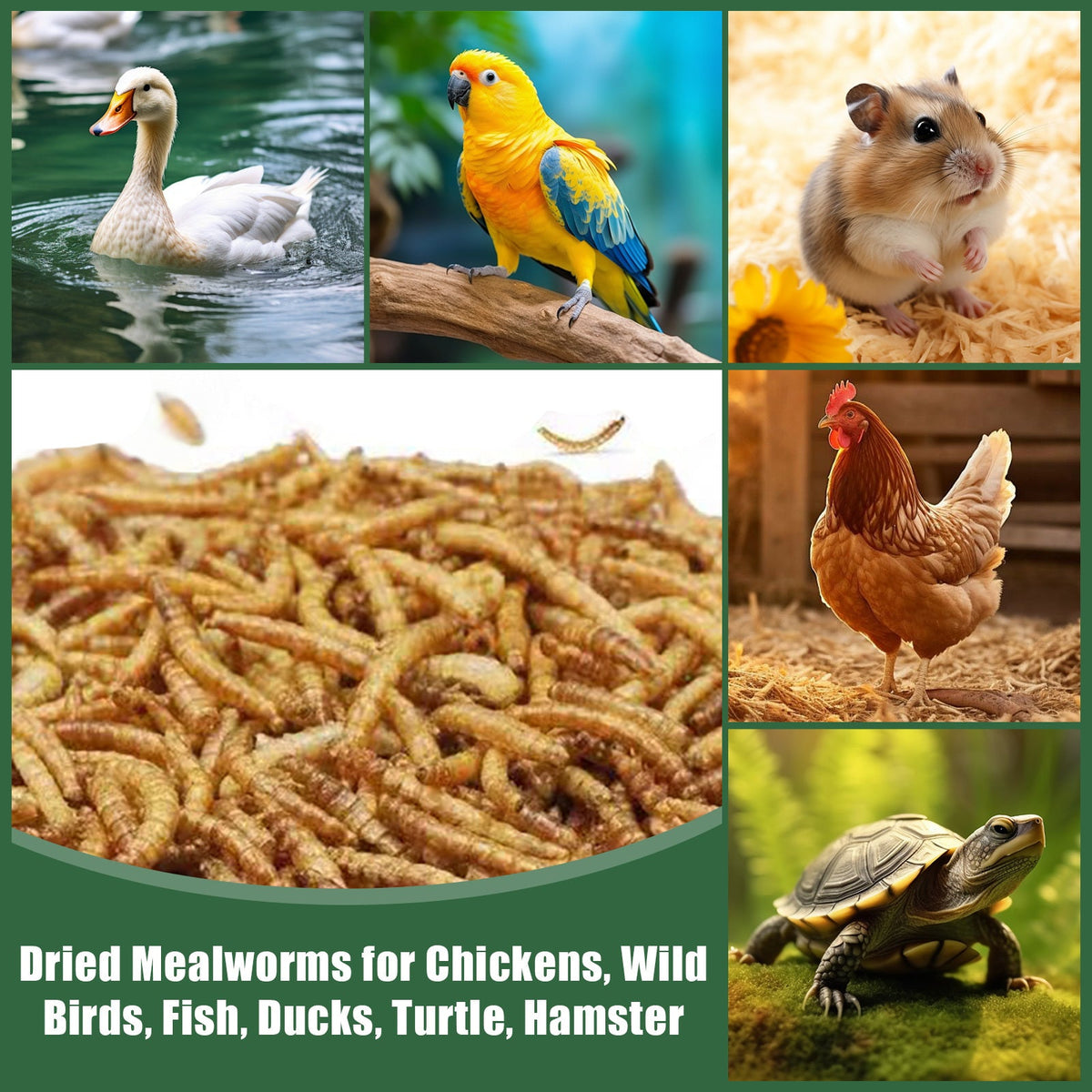 Natural Insect Treats for Chickens Wild Birds Hens Ducks Turtles Fish Lizards Hamsters, Non-GMO Dried Larvae Pet Food Supplement, 0.6LB to 44LB – Dried - product image 6
