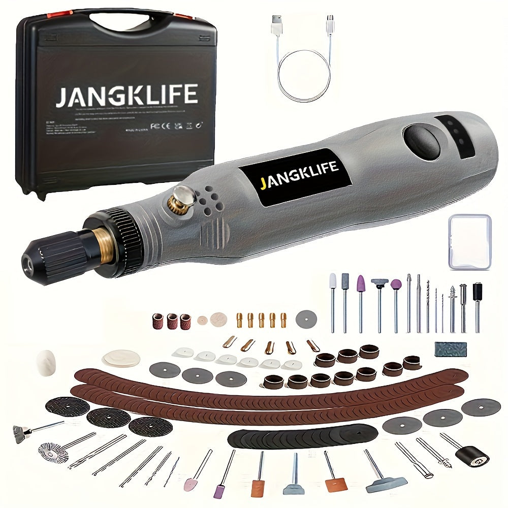 Cordless Rotary Tool Kit 102pcs – Rechargeable Engraving Pen with Adjustable Speed for Wood Carving, Sanding, Polishing & Etching, Portable Mini Electric Grinder - product image 14