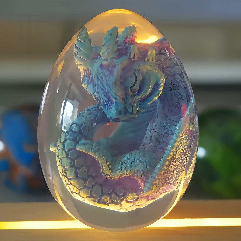 Dragon Egg Statue Crystal Transparent Resin Dinosaur Egg Figurine Handcrafted Collectible for Fantasy Lovers Home Decor Shelf Display Birthday Gift - product image 11