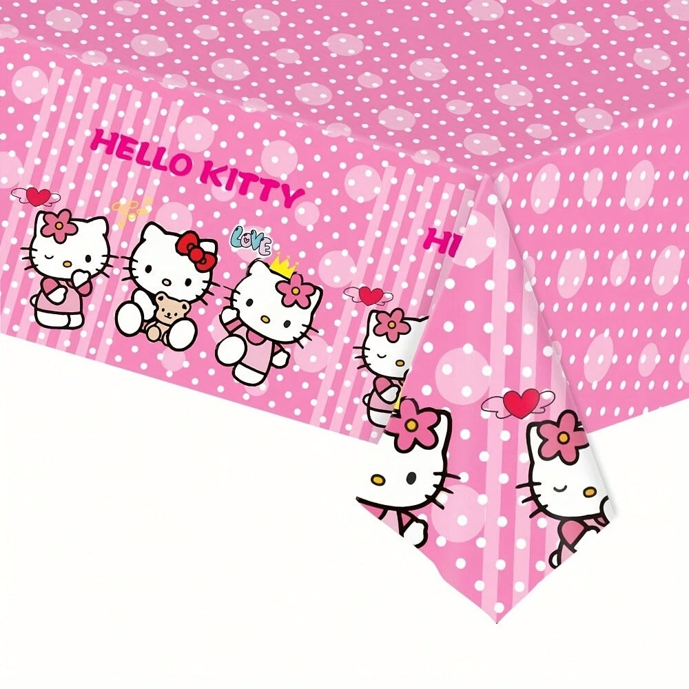 Hello Kitty Party Supplies Set 41pcs Pink Disposable Plates Napkins Tablecloth Birthday Decoration Kit - product image 2
