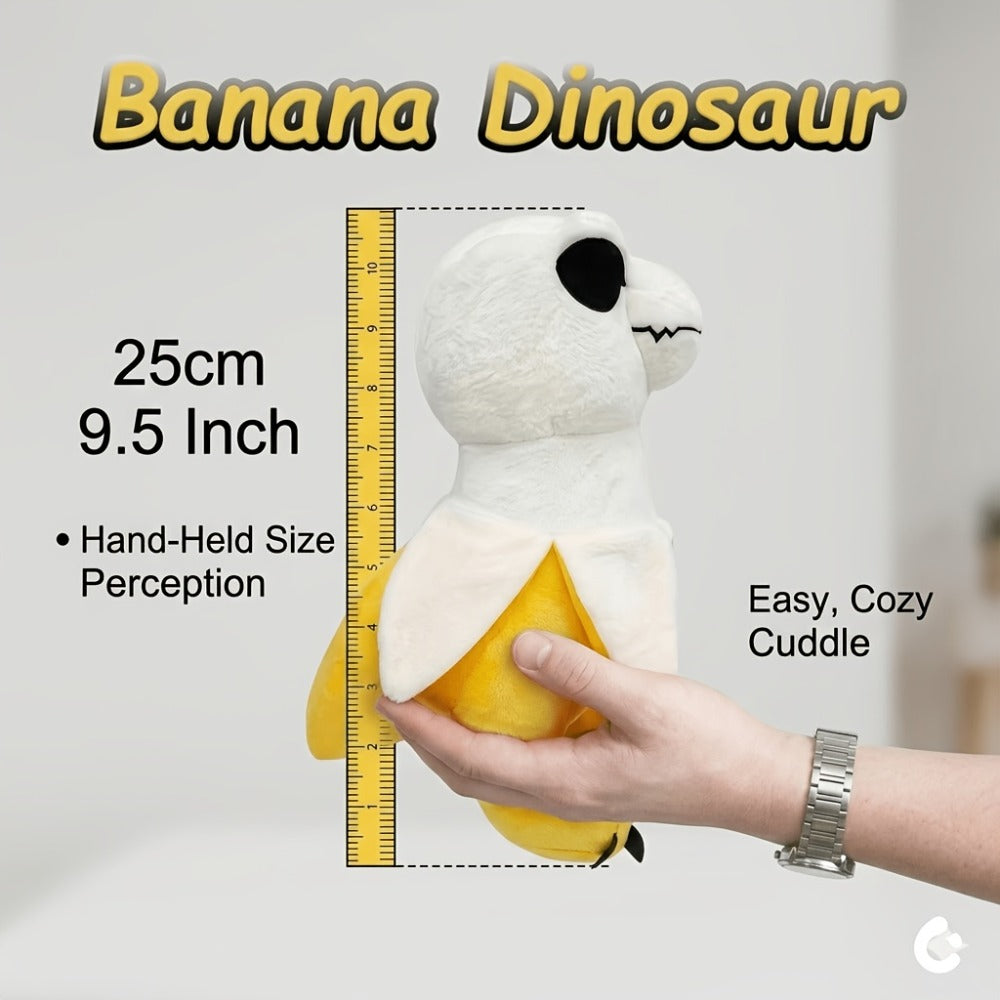 Banana Dinosaur Plush Toy 9.5 Inch Kawaii T-Rex Stuffed Animal – Cute Soft Squishy Dino Plushie for Kids Toddlers, Funny Unique Birthday Easter Christmas Gift - product image 2