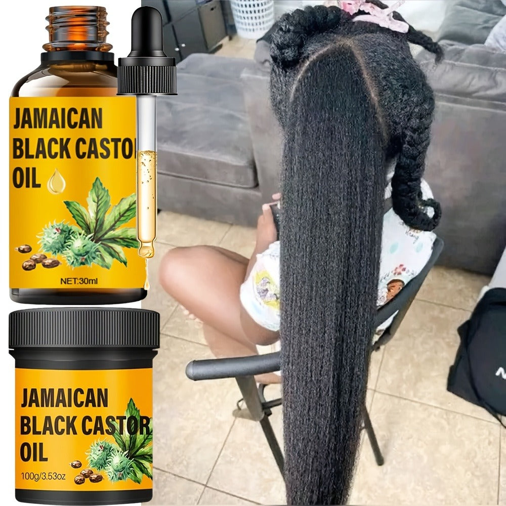 JBCO Hair Growth Set 2-Piece – Pure Cold-Pressed Jamaican Black Castor Oil & Nourishing Hair Cream, Scalp Moisturizer, Strengthens & Reduces Breakage, All Hair Types Women & Men - product image 5