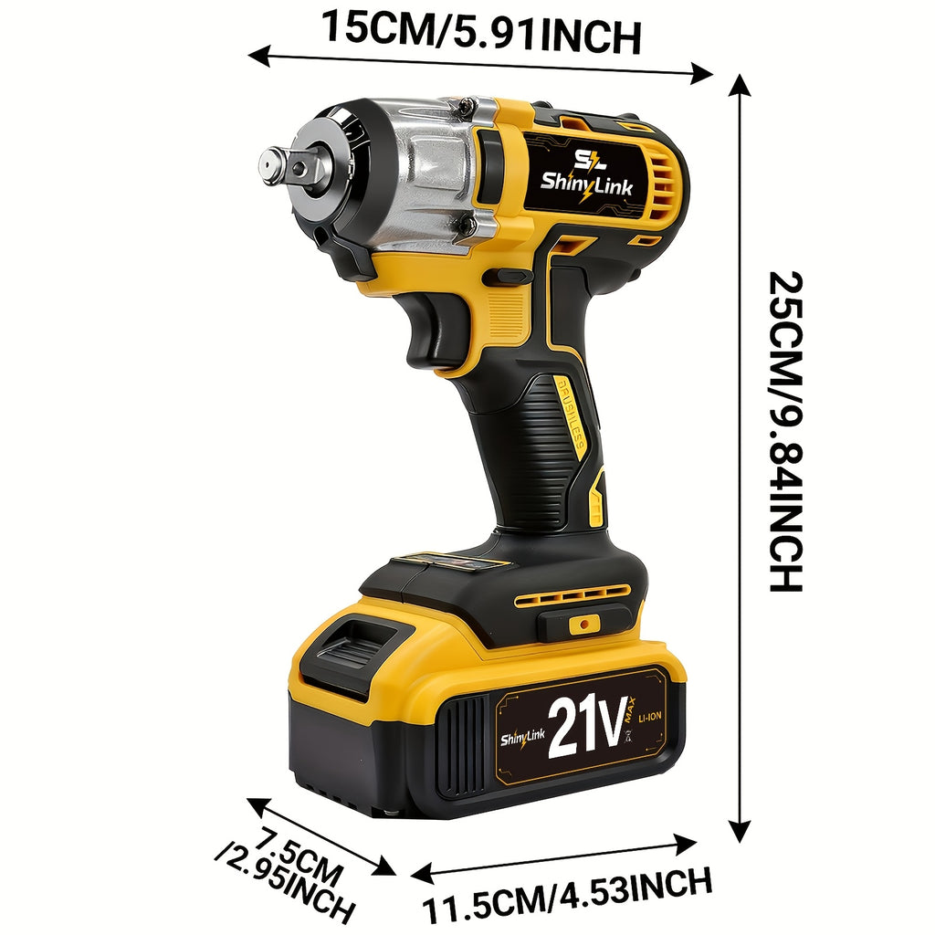 21V Impact Wrench Kit with 3000Mah Lithium-Ion Battery and Heavy Duty Motor - Wireless Drill/Driver Compatible for Car, Truck, Motorcycle, Repair - Ideal Gift - product image 4
