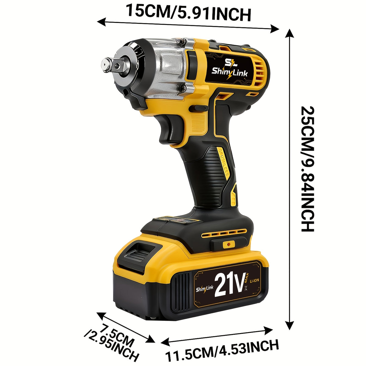 21V Impact Wrench Kit with 3000Mah Lithium-Ion Battery and Heavy Duty Motor - Wireless Drill/Driver Compatible for Car, Truck, Motorcycle, Repair - Ideal Gift - product image 4