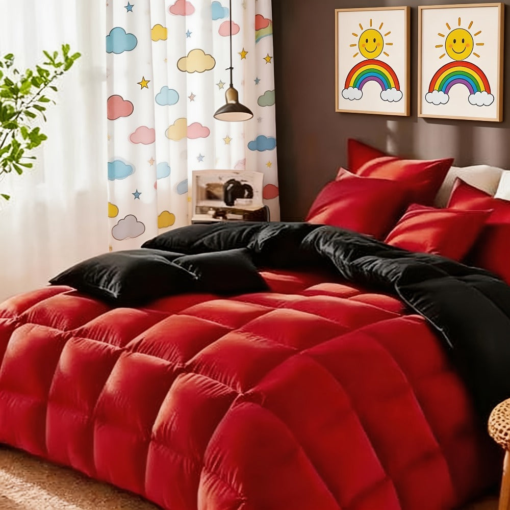 Comforter Set 7 Piece Bed in a Bag Full Queen King Soft Satin-Like Fabric with Fitted Sheet Flat Sheet Pillowcases Breathable Bedding Set for Bedroom Hotel - product image 23