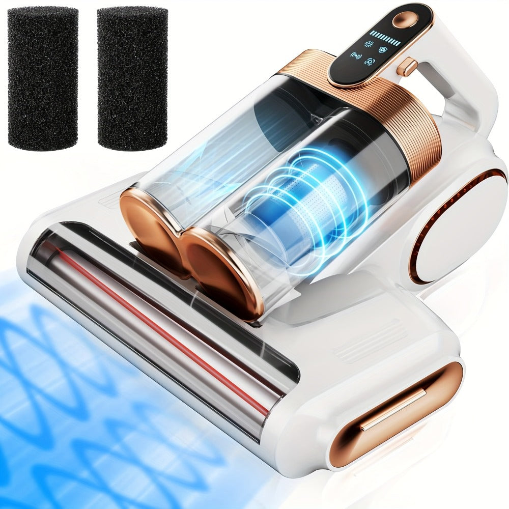Mattress Vacuum Cleaner Handheld Bed Cleaner – 16KPa Strong Suction with UVC Light & Hot Air Heating, Deep Clean for Pillows, Sofa, Crib & Pet Hair, Double Cup Design, White or Pur - product image 3