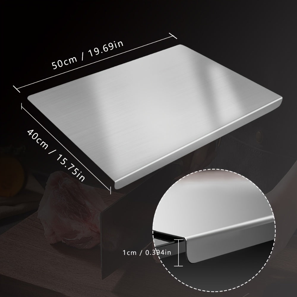 Stainless Steel Cutting Board Large Extra Thick 304 Food Grade Metal Chopping Board Non-Slip Butcher Block for Kitchen Meat Vegetables Fruits with Juice Groove - product image 8