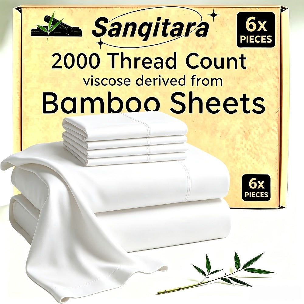 Cooling Fitted Sheet Bamboo Blend Ultra-Soft Deep Pocket Bed Sheet for Hot Sleepers Twin Full Queen King Size Machine Washable Breathable Cooling Bedding White Black Gray Navy Purp - product image 5