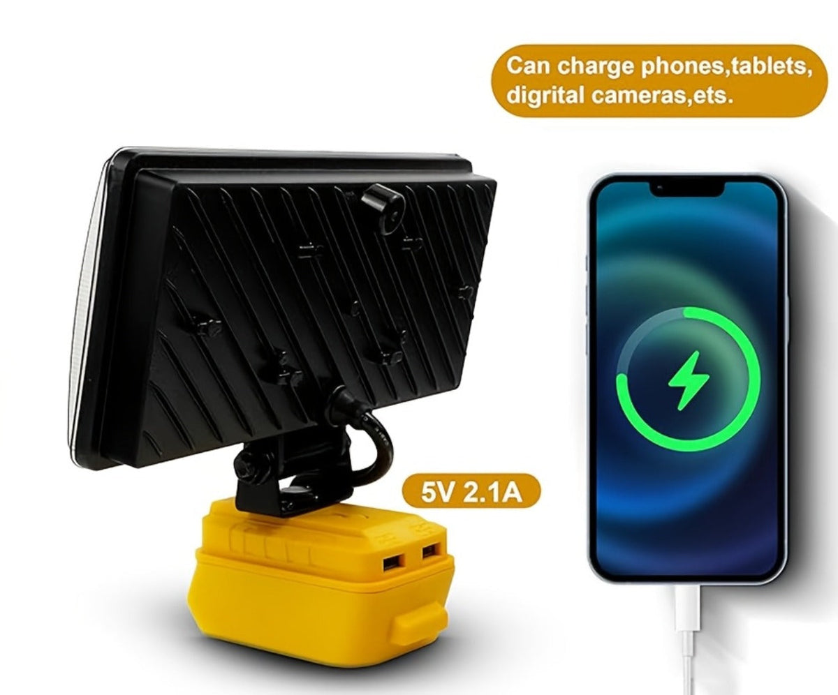Cordless LED Work Light for DeWalt 20V Battery – 30W/90W 1800/5400 Lumen LED Floodlight | Battery Powered Work Light for Automotive Repair, Construction Site & Emergency Lighting | - product image 14