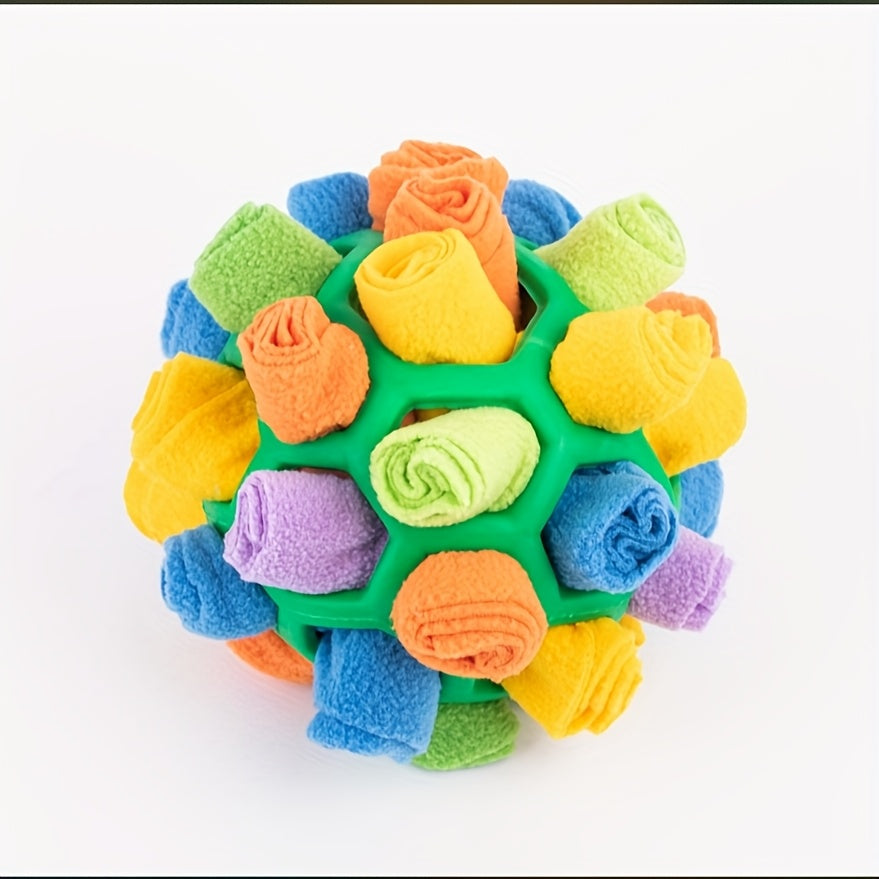Snuffle Ball Dog Toy | Interactive Foraging Treat Dispenser & Slow Feeder Puzzle Toy for Small Medium Large Dogs, Snuffle Mat Ball for Mental Stimulation - product image 3