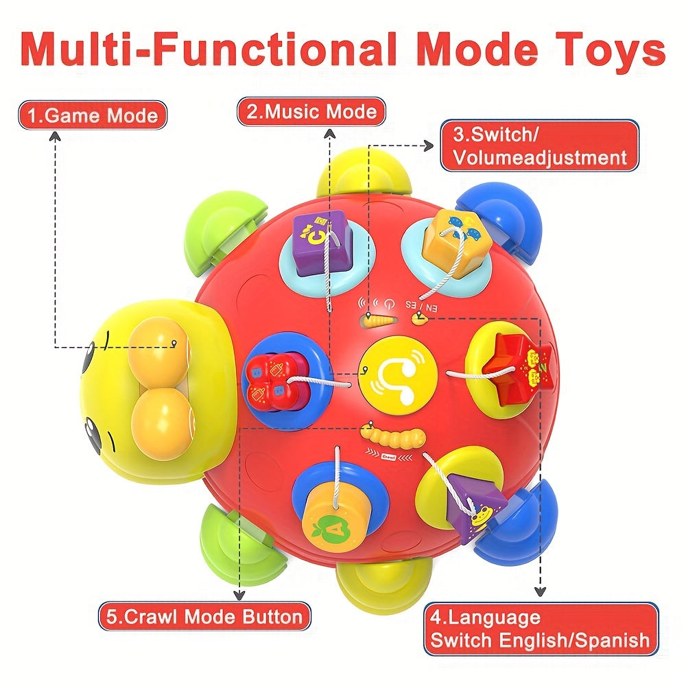 Baby Musical Ladybug Crawling Toys, Early Educational Bilingual Toy With Lights & Music, Interactive Play Mode & Sensory Development For Babies 0-6-12-18 Months - product image 3