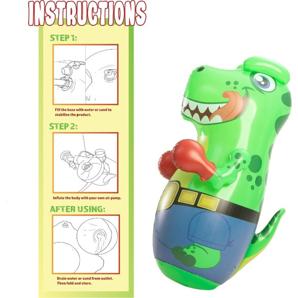 Inflatable Dinosaur Punching Bag for Kids 47 Inch | Best Birthday Christmas Gift for Boys | T-Rex Blow Up Bouncing Back Bopper, Water Base Bop Bag for Indoor - product image 7