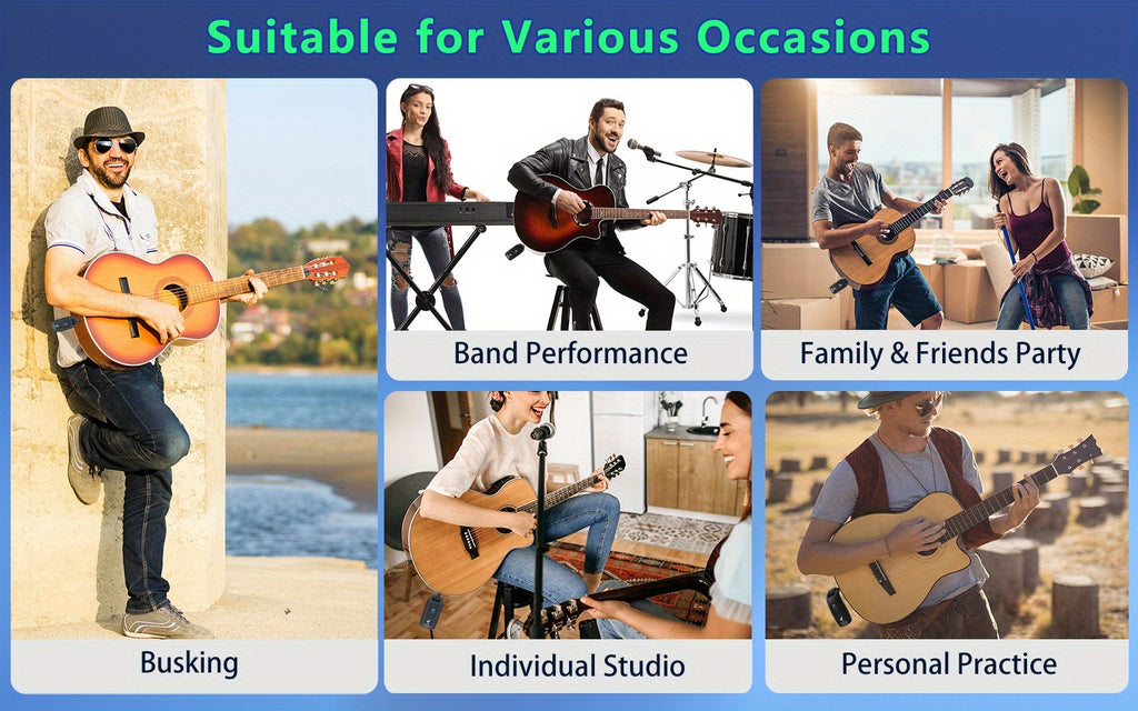 Wireless Guitar System 2.4Ghz Built-In Rechargeable Lithium Battery 270° Rotate Audio Wireless Transmitter Receiver for Guitar Bass Violin Keyboard - product image 16