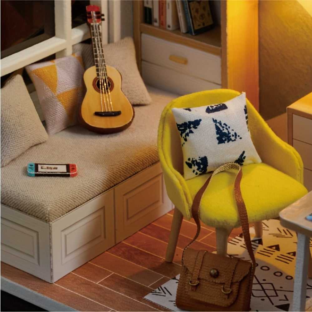 DIY Miniature House Kit Sunshine Study | Handmade Wooden Building Model Mini Collection Scene Home Decoration Shelf Display, Creative Craft Gift for Adults - product image 5