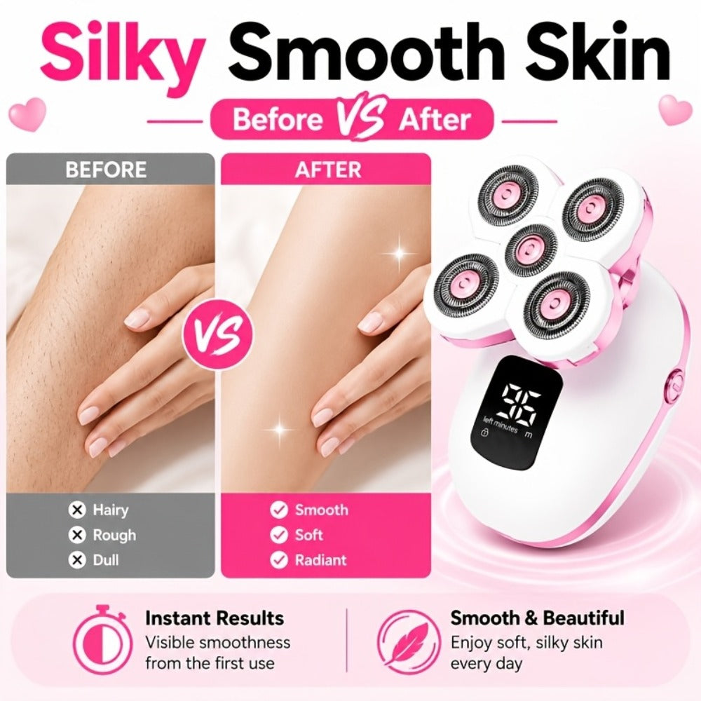 Waterproof Electric Shaver for Women & Men – IPX6 Rotary Head, Wet & Dry Body Hair Removal, Floating Head, Type-C Charging, LED Display, Underarm Leg Arm Face Shaver, Holiday Gift - product image 13