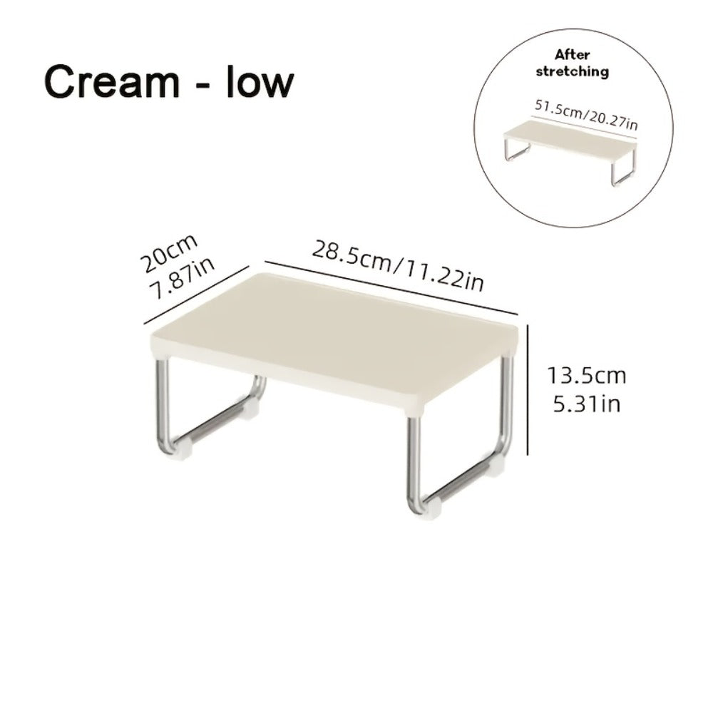 Desktop Storage Organizer Multi-Tier Expandable with Transparent Lid PP Stainless Steel Space-Saving Countertop Box for Kitchen Bathroom Cosmetics - product image 5