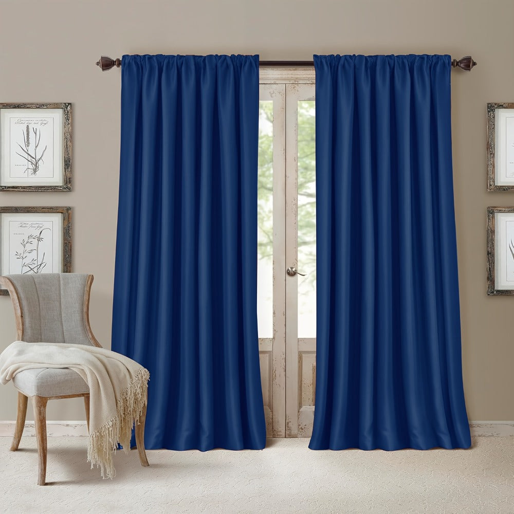 Blackout Curtains 4 Panels Thermal Insulated Room Darkening Drapes – Rod Pocket, Energy Saving, Solid Color for Bedroom & Living Room, 7 Colors & Multiple Sizes - product image 14