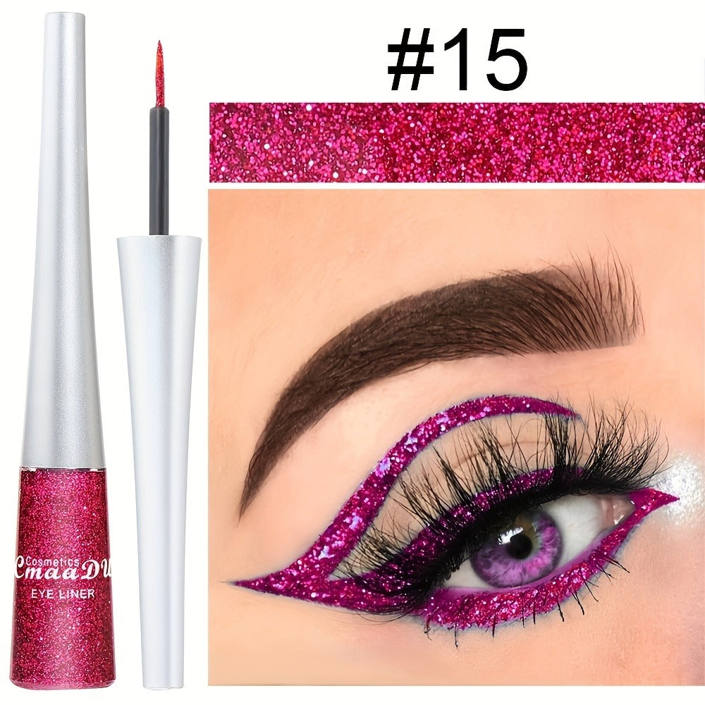 Glitter Liquid Eyeliner Set 16 Colors Waterproof Shimmer Metallic Eye Liner Pen Kit – Long-Lasting Smudge-Proof Sparkle Eye Makeup for Party Stage Festival Cosplay Holiday Glam - product image 21