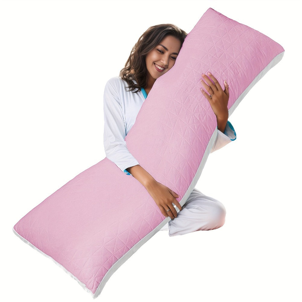 Body Pillow for Adults Full Body Pillow Firm Long Sleeping Pillow for Back Stomach Side Sleeper Bed Pillow Support Pregnancy Pillow Grey Pink - product image 5