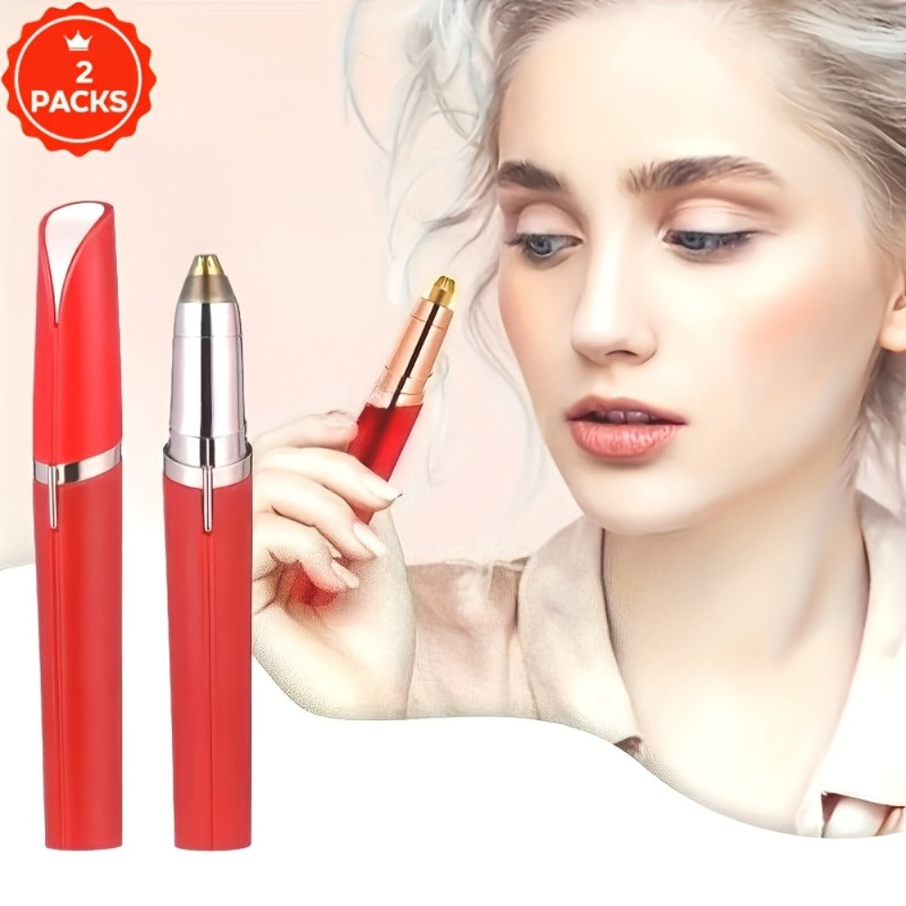 Electric Eyebrow Trimmer for Women 2 Pack, USB Rechargeable Painless Precision Eyebrow Razor Pen, Portable Hair Remover for Face Lip Leg Armpit – Pink White Colorful - product image 13