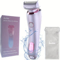 Bikini Shaver for Women Waterproof Rechargeable Stainless Steel Blade Electric Body Hair Razor – Wet & Dry Pubic Legs Arms Underarm Hair Removal, Portable Close Shave Purple - product image 11
