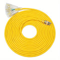 Extension Cord 25FT Heavy Duty Outdoor Indoor 14/3 SJTW Yellow 3-Outlet Tri-Tap Splitter with LED Lighted Plug 15A 1875W Grounded Power Cord for Workshop Garage Job Site Constructi - product image 10