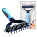 Dematting Comb & Undercoat Rake for Dogs and Cats – Double-Sided 9 & 17 Teeth Deshedding Brush – Safe Rounded Tips, Removes Mats, Tangles & Loose Fur – 1, 3 or - product image