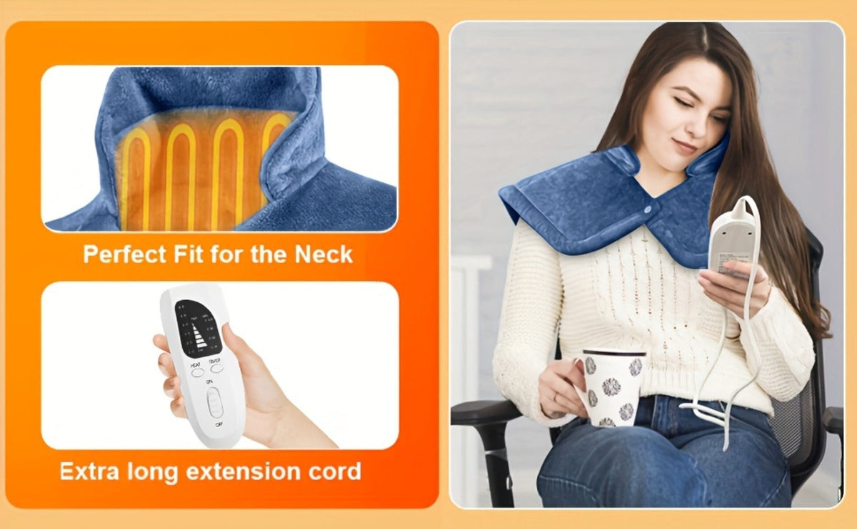 Graphene Heating Shawl Wrap Blanket - Ultra-Soft Coral Fleece Temperature-Regulating Neck Back Shoulder Warmer, Machine Washable Christmas Gift for Women Men Family - product image 11