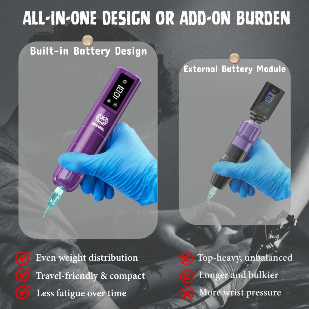 Cordless Tattoo Pen Machine Neebol Wireless Rotary Tattoo Gun with LCD Screen Display Lightweight Upgraded Design Cartridge Needle Compatible for Beginners & Professional Tattoo Ar - product image 15