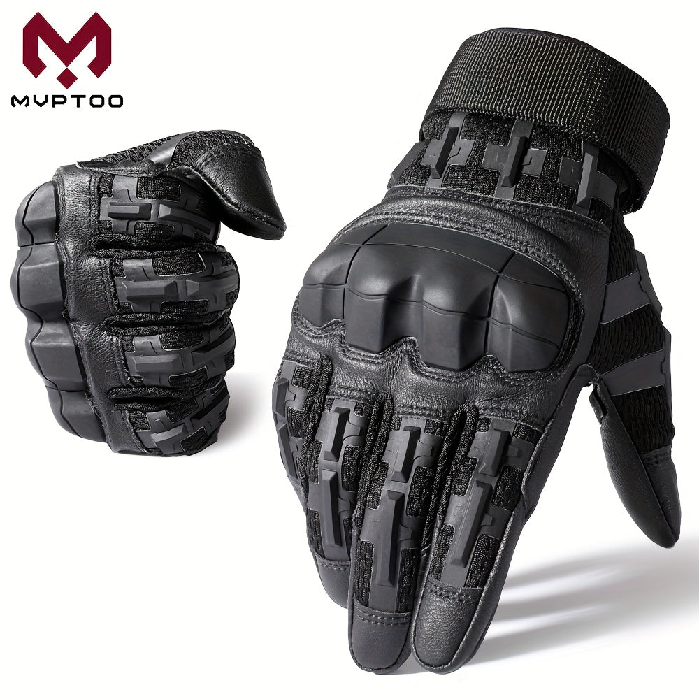 Camouflage Motorcycle Riding Gloves for Men Women, Anti-Slip Wear-Resistant, Outdoor Hiking Camping Hunting Shooting Cycling – Tactical Full Finger Gloves with - product image