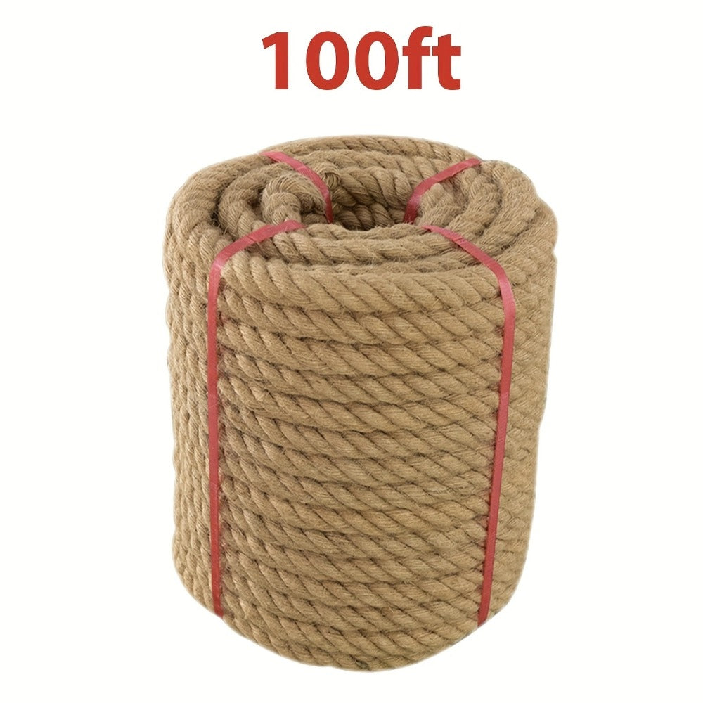 Manila Rope Natural Jute Twisted Hemp Rope – 3/4" 1" 1-1/4" 1.5" Thick Heavy Duty Outdoor Rope for Swing Bed Hammock Railing Crafts Tug of War Landscaping Gardening Bundling Home D - product image 9