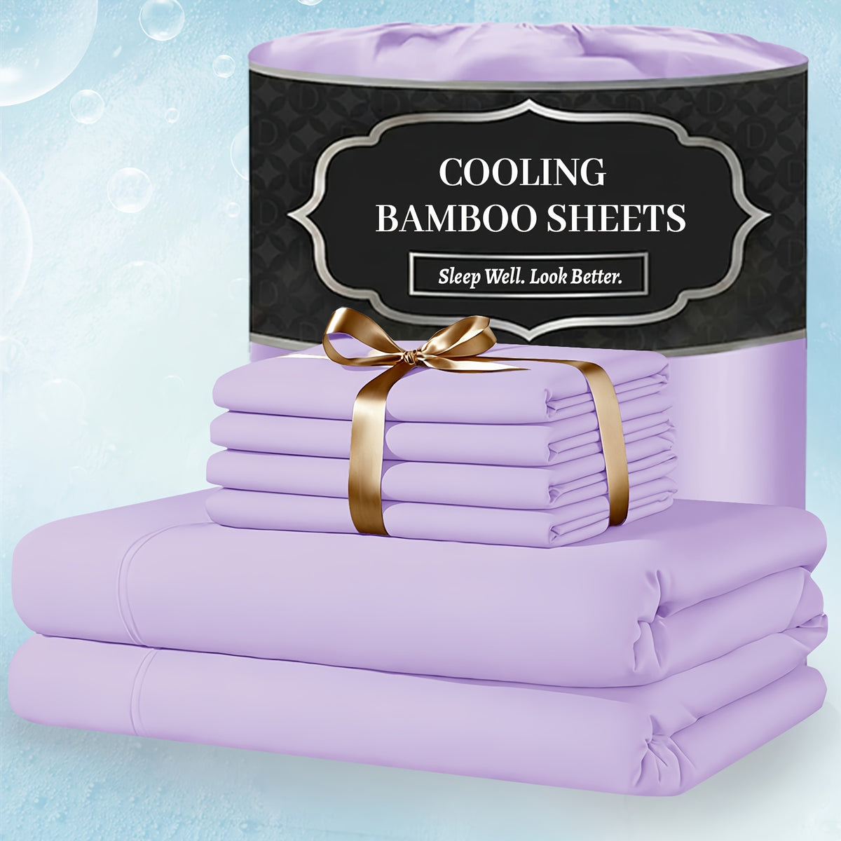 Extra Deep Pocket Bamboo Sheets - 6 pcs Breathable & Cooling Bamboo Bed Sheet Set, Hotel Luxury Fitted Sheet Set, Soft Wrinkle-Free for Extra Deep Mattresses - product image 17